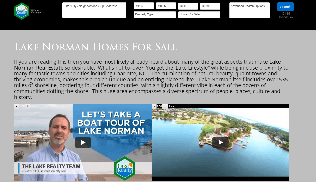 Lake Norman Real Estate Company Hires Charlotte SEO